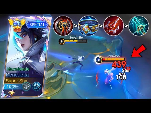 GLOBAL BENEDETTA ABUSE NEW MAX TRUE DAMAGE BUILD AND EMBLEM FOR EXP 2024 | MOBILE LEGENDS