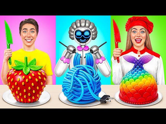 Me vs Robot Grandma Cooking Challenge | Tasty Kitchen Hacks by Multi DO Challenge