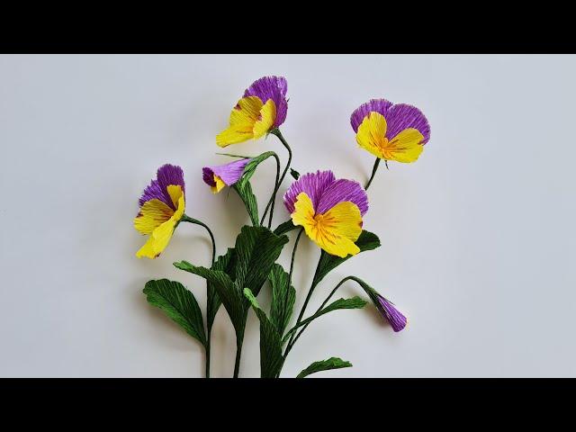 How To Make Pansy Paper Flower / Paper Flower / Góc nhỏ Handmade