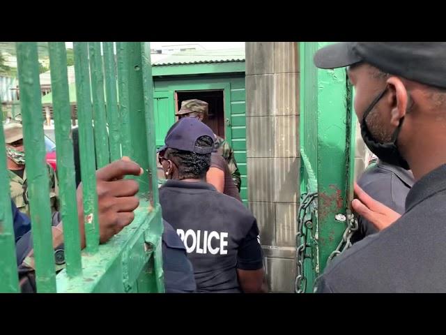 Protester and SVG police in a tussle - St Vincent Times