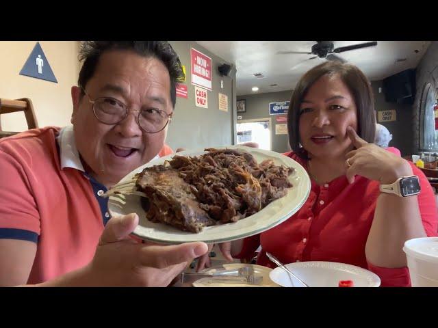 Birrieria Guadalajara restaurant in San Bernardino california..Mga kapinoys eating goat tacos