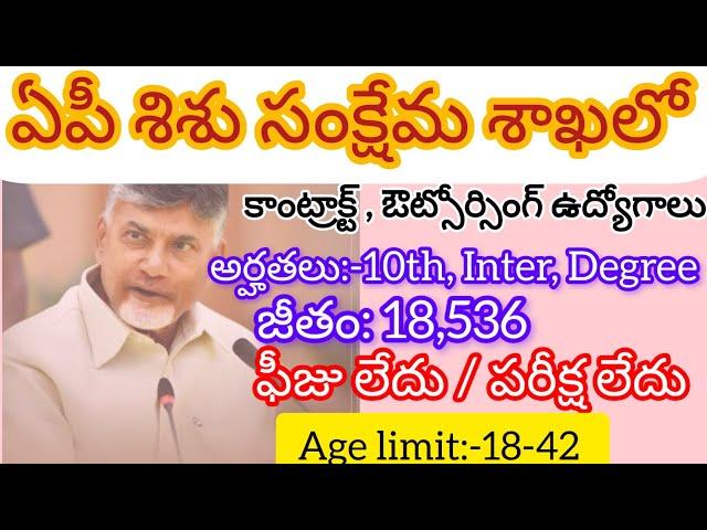 AP Department of Women and Child Welfare Recruitment Outsourcing Notice 2024 | #apjobs #aplatestjobs