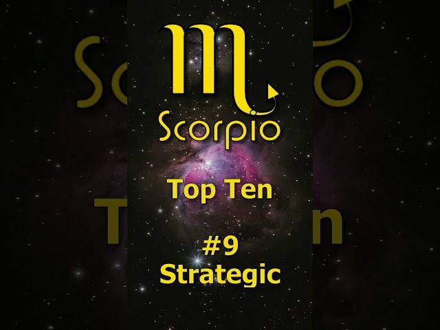 ️ Scorpio Top 10 Traits Countdown #9 Strategic #astrologyshorts #astrology #zodiacsign
