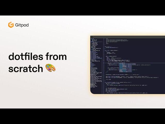 dotfiles from scratch 