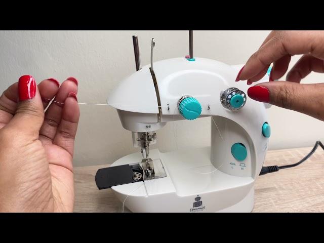 How to thread a mini sewing machine | how to get started | step-by-step