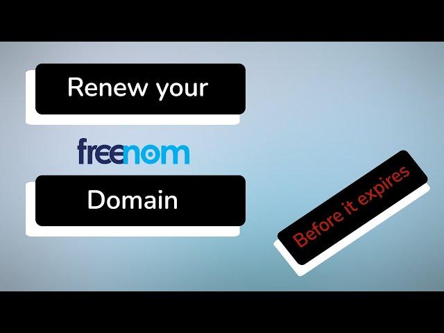 Freenom domain renewal [before the set period ends]