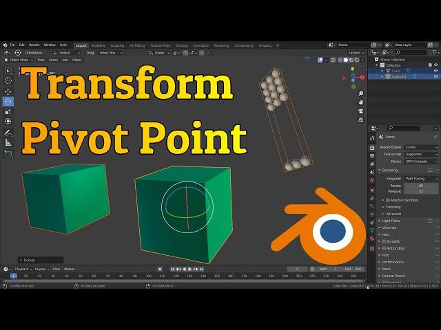 How To Change Transform Pivot Point ? | Blender Tutorial