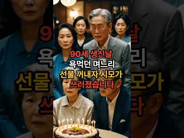 90세 생신날 욕먹던 며느리선물 꺼내자 시모가 쓰러졌습니다 #가족사연 #반전사연 #실화사연 #시니어유튜브 #사이다사연 #사연 #인생스토리 #shorts