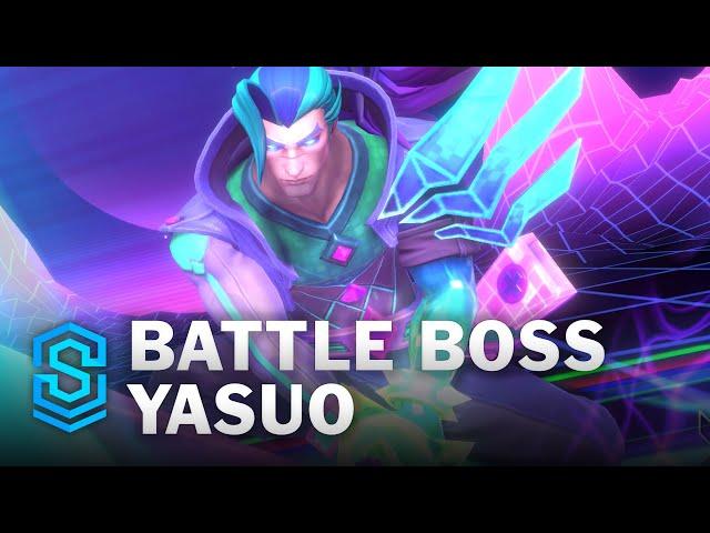 Battle Boss Yasuo Wild Rift Skin Spotlight