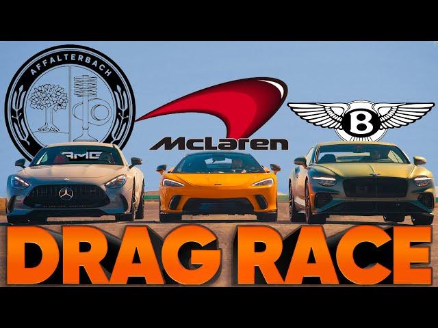 New Bentley Continental GT Speed v AMG GT63 v McLaren GTS — Jason Cammisa Ultimate Drag Race Replay