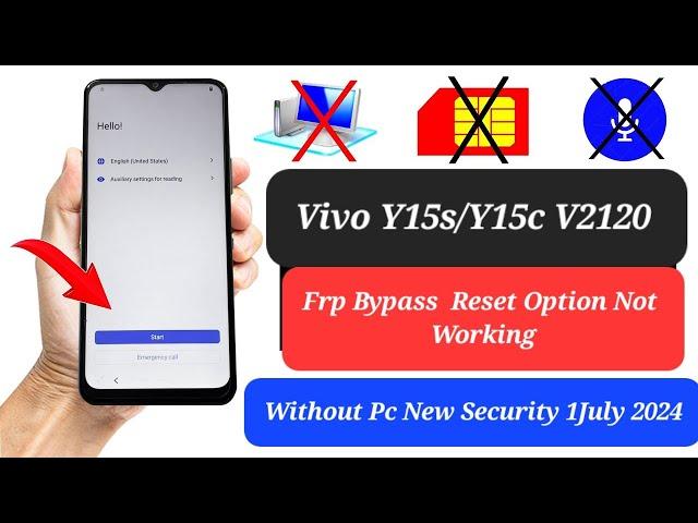 Vivo Y15s/Y15C Android 12 FRP Bypass Without PC||Vivo(V2120)Bypass Google Account||New Security 2024