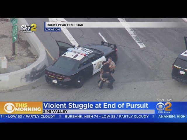 Driver Brawls With CHP Officers In Simi Valley After Pursuit