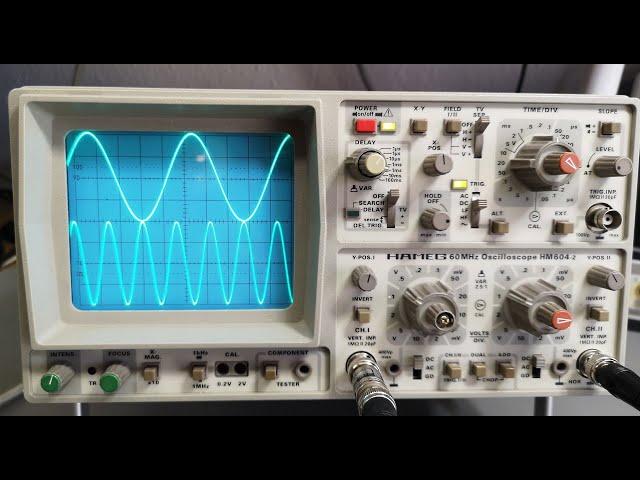 Oscilloscope Hameg HM604-2 60MHz 2ch 1995 Test Teardown