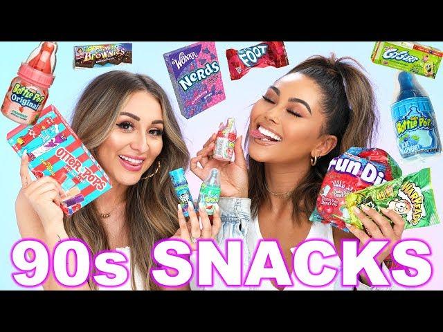 TRYING CHILDHOOD SNACKS (90's snacks) | Roxette Arisa