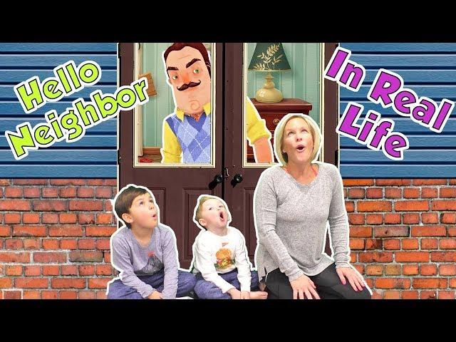 Hello Neighbor in Real Life in the Frozen Dark! | DavidsTV