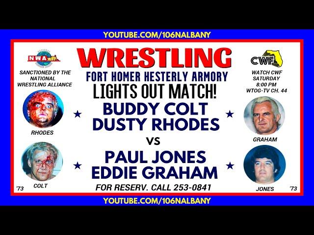 Dusty Rhodes & Buddy Colt vs Paul Jones & Eddie Graham (1973) (Championship Wrestling From Florida)