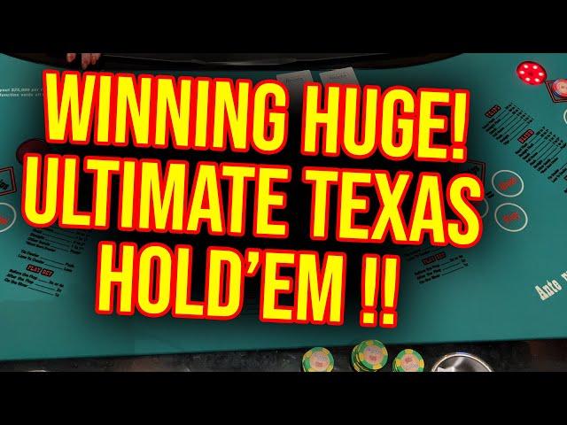 MASSIVE WINNING $1000s! Ultimate Texas Hold'em in Las Vegas! Absolutely CRAZY Session UNBELIEVABLE!!