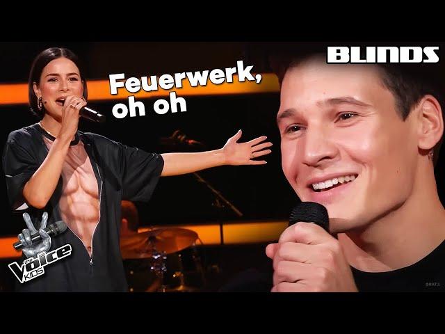 Lenas gerechte Strafe: Sie singt "Feuerwerk" mit Coach Wincent Weiß | The Voice Kids 2023