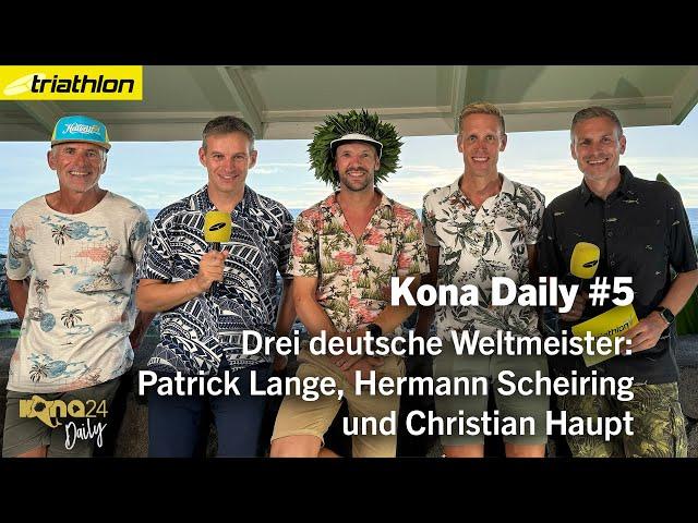 Drei deutsche Weltmeister: Patrick Lange, Hermann Scheiring und Christian Haupt | Kona Daily #5