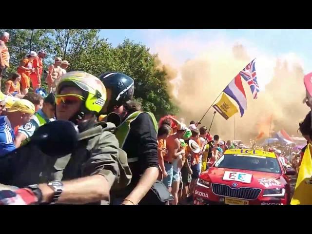 TOUR DE FRANCE ambiance alpe d'huez virage des hollandais virage n°7...