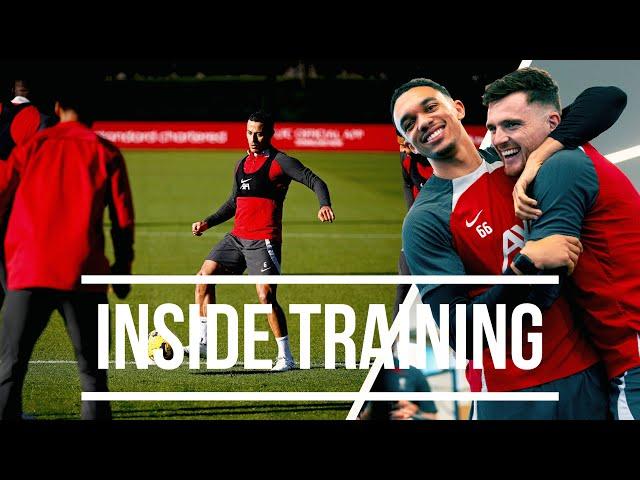 Inside Training: Brilliant Goals, Skills & a Three-Shot Challenge | Liverpool FC