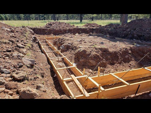 DIY Concrete Forms (Forming the foundation footings!)