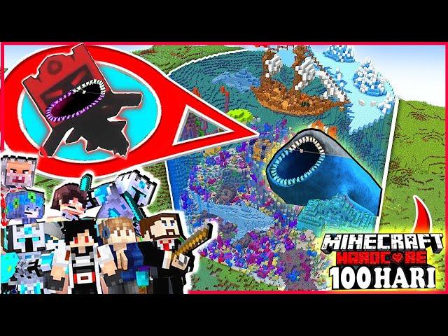 100 HARI SURVIVAL HARDCORE MEMBUAT AQUARIUM RAKSASA ISI SEA EATHER SPRUNKI TERBARU VS MEGALODON