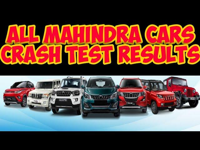 All MAHINDRA Cars Crash Test Videos || Scorpio, Thar, Xuv700, Xuv500, Xuv300, Kuv100,Marazzo,Bolero