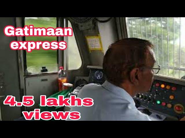 Gatimaan Express IICab view of  High Speed train II Skipping station with Honking II RAILWAY TUBE II