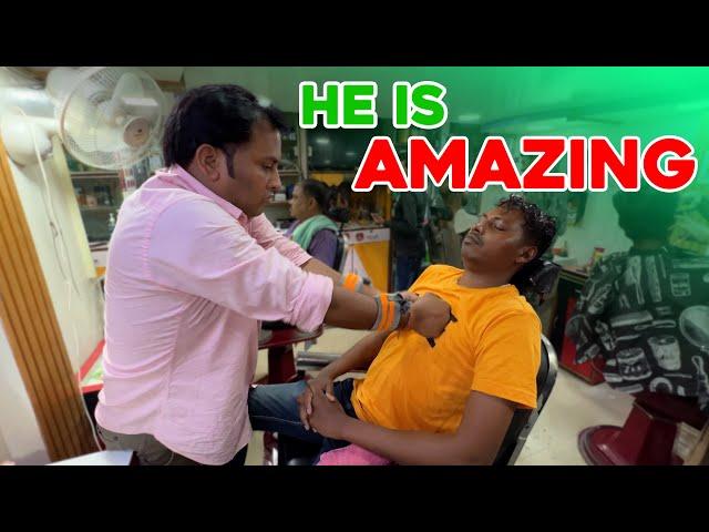 He is AMAZING in his Trade of Head Massage | Indian Massage