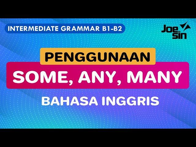 Penjelasan Grammar Bahasa Inggris Lengkap: Perbedaan SOME, ANY, MANY, dan FEW