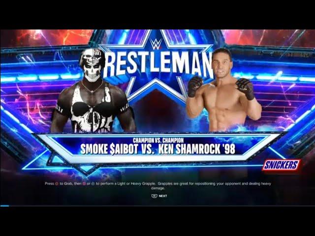 SMOKE SAIBOT VS KEN SHAMROCK EXTREME RULES MATCH!! {WWE 2K24 GAMEPLAY}