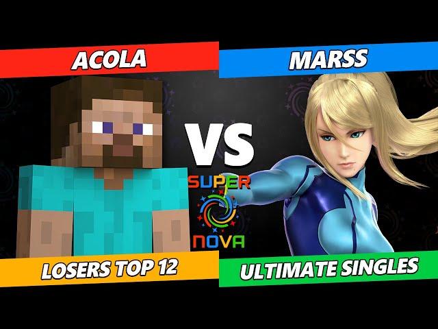 Supernova 2024 - Acola (Steve) Vs. Marss (ZSS) Smash Ultimate Tournament