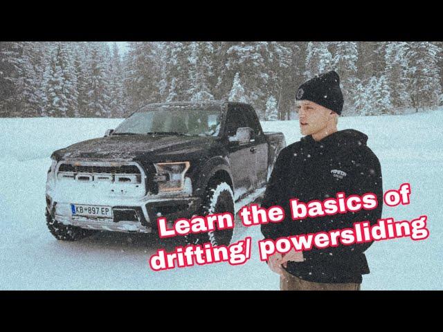 Basics of drifting/ powersliding| snow drifting with F150 Raptor