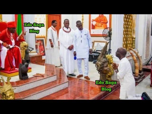 MONDAY OKPEBHOLO DENNIS IDAHOSA VISIT THE OBA OF BENIN KINGDOM