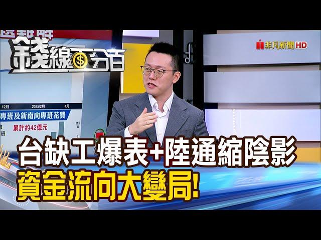 《台缺工爆表+陸通縮陰影 資金流向大變局!》【錢線百分百】20250526-10│非凡財經新聞│