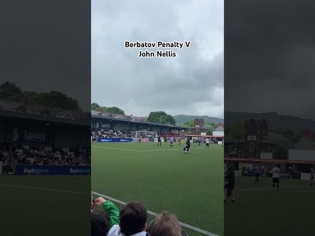 Berbatov slots his penalty away against John Nellis in nets #northernireland #football #soccer all