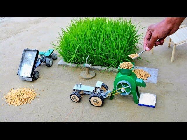 diy tractor flour mill machine mini science project ||  Creative Projects || keep villa