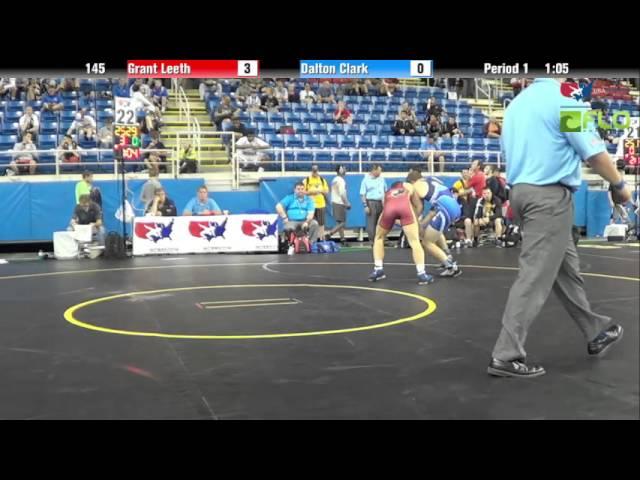 Junior 145 - Grant Leeth (Missouri) vs. Dalton Clark (North Carolina)