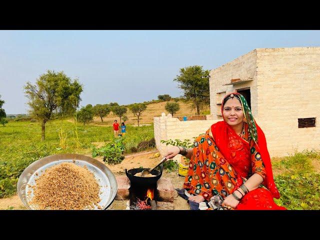 ख़ेत में सालासर वाला चूरमा full masti in farm village life in India