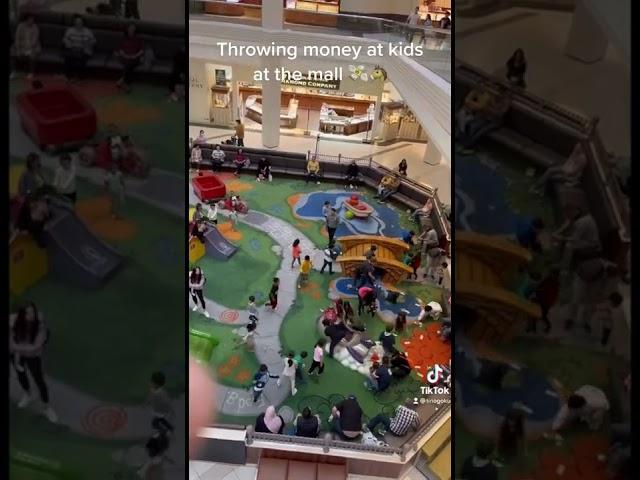 Throwing MONEY at kids in the MALL