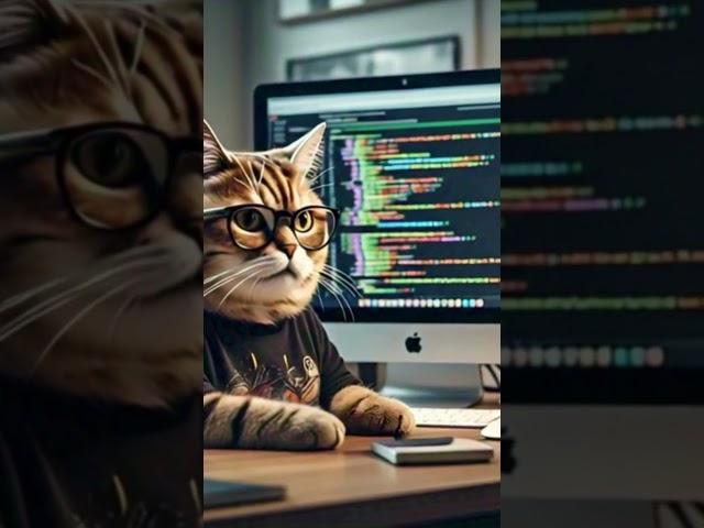 Meet Byte: The Genius Cat Programmer  | #cat #coder #ai #catlover