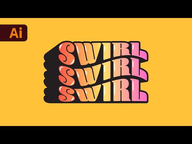 Adobe Illustrator Tutorial - How to Create Custom Wave Typography