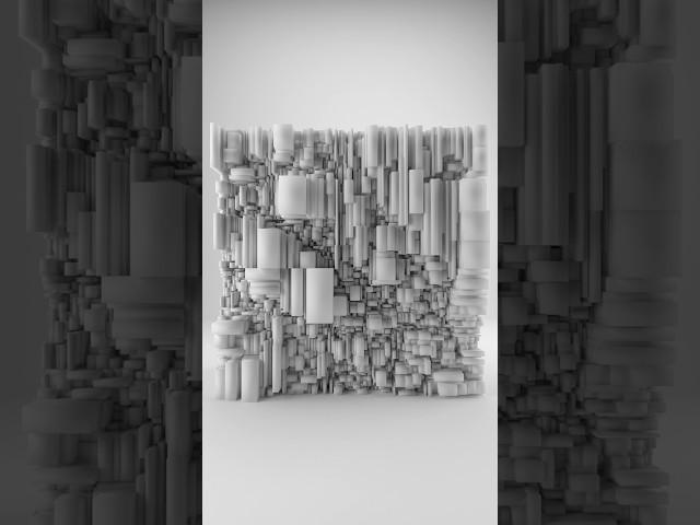 k-d trees constructed from scattered points on the faces of a cube #houdini #redshift3d