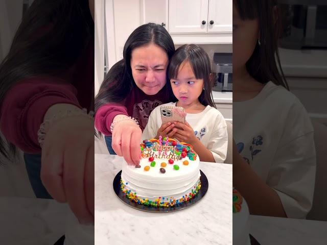 Busted! Mom Caught Stealing Skittles from the Cake  #shorts