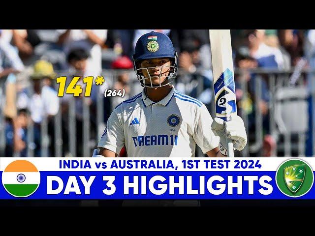 India vs Australia 1st Test Cricket Match Day 2 Full Highlights Cricket Live Highlights 23/11/2024