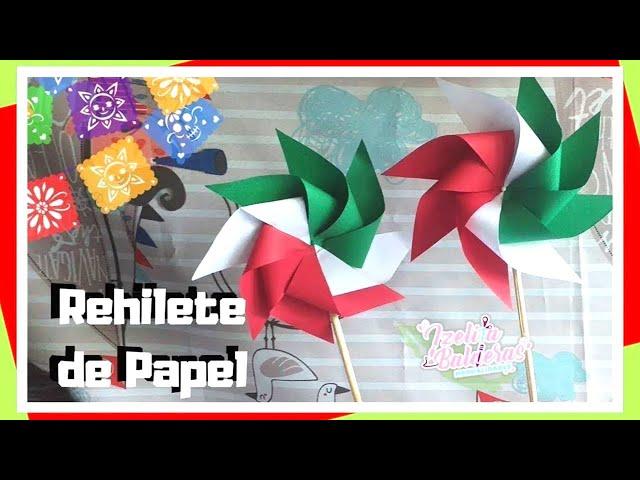 como hacer un Rehilete de papel - Decoración Tricolor