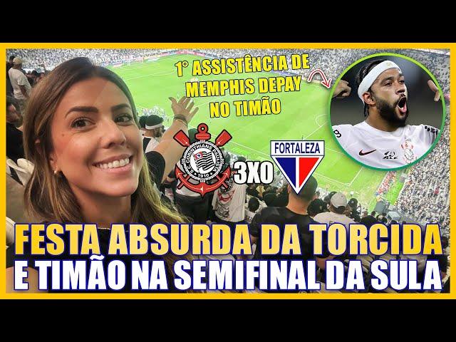 FESTA SURREAL DA TORCIDA FIEL E TIMÃO CLASSIFICADO PARA SEMIFINAL DA SULA! Corinthians 3x0 Fortaleza
