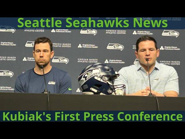 Klint Kubiak's first press conference as the Seahawks' offensive coordinator, notes and thoughts