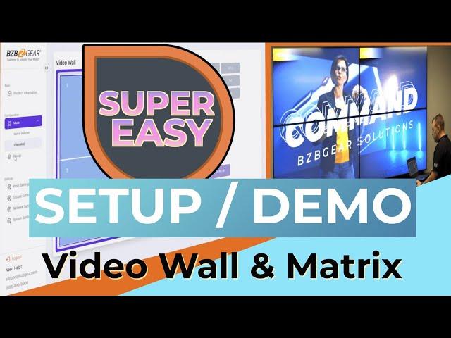 SETUP and DEMO Video Wall and Seamless Matrix Switcher | BG-MVS4x4-4KL